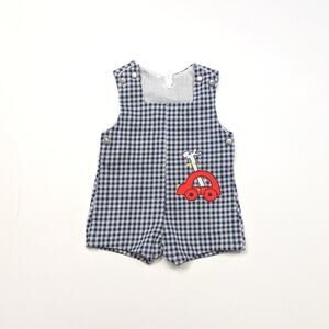 Vintage Blue Gingham Jon Jon Sz 3m